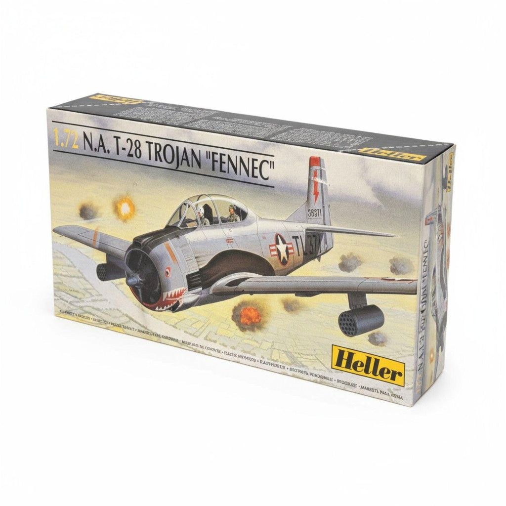 T-28 Trojan "Fennec" 1/72 Scale Model Plane by Heller, N.A. -- ITEM #3355