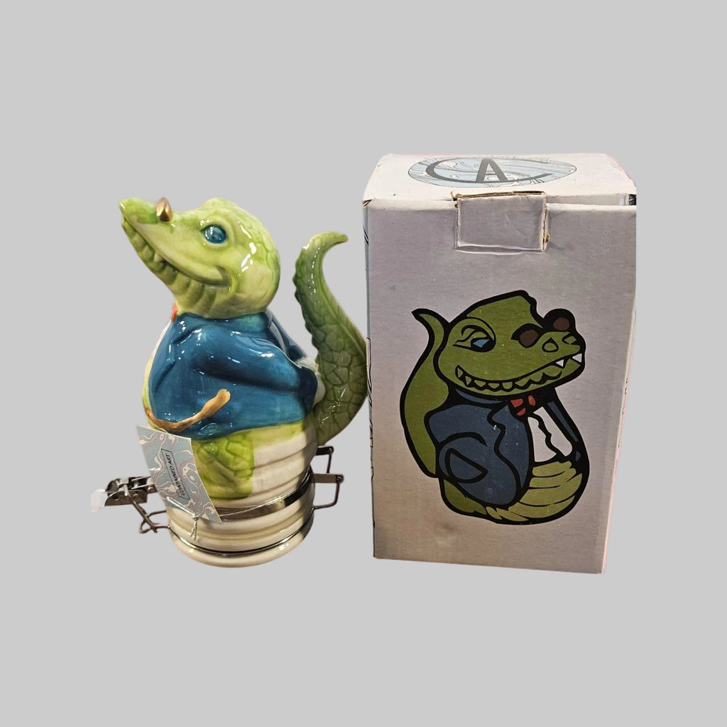 Ceramic Art Air Tight Jar "Professor CROC" -- ITEM #3099