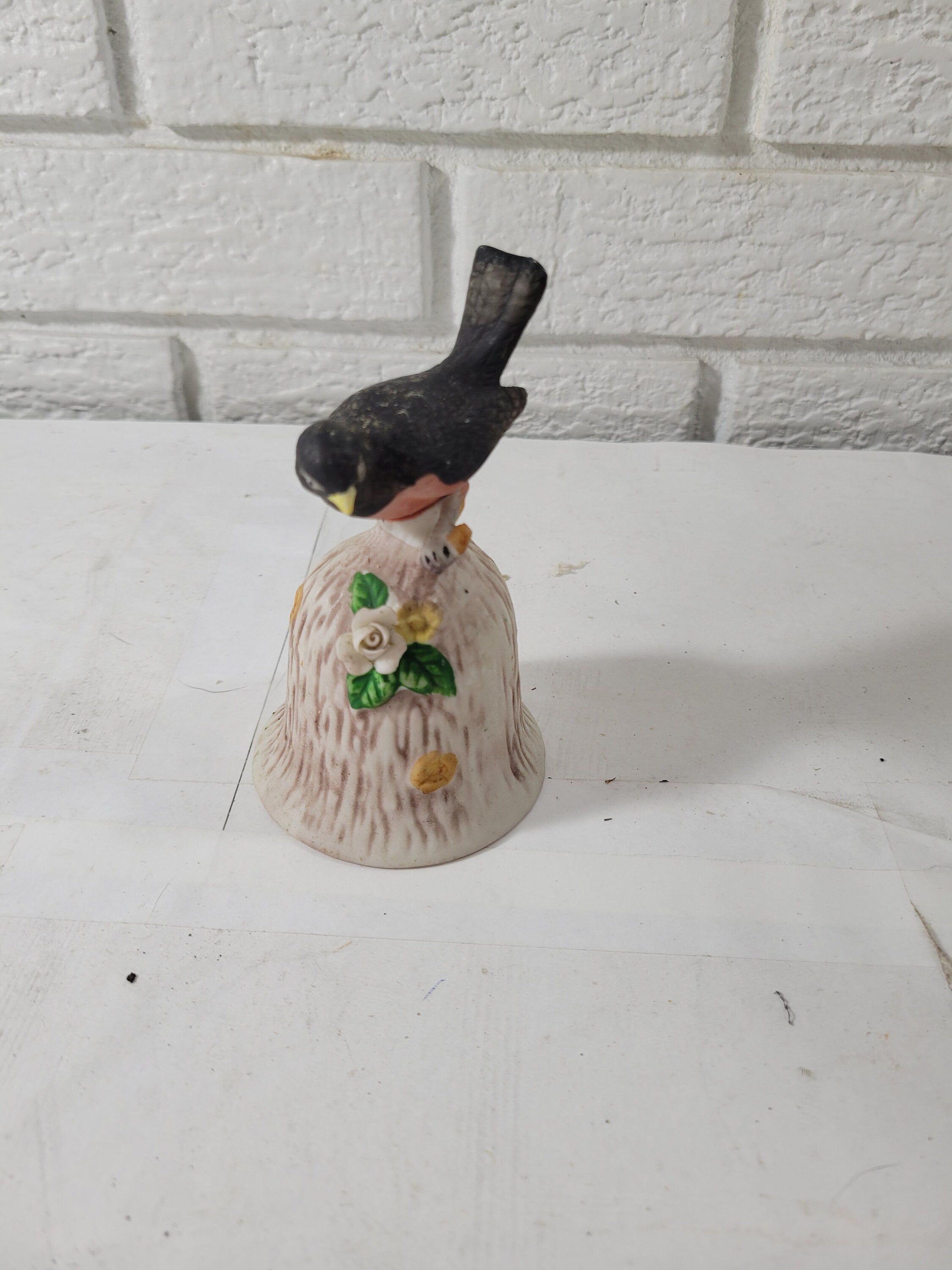 Vintage Porcelain Bird on a bell -- ITEM #518