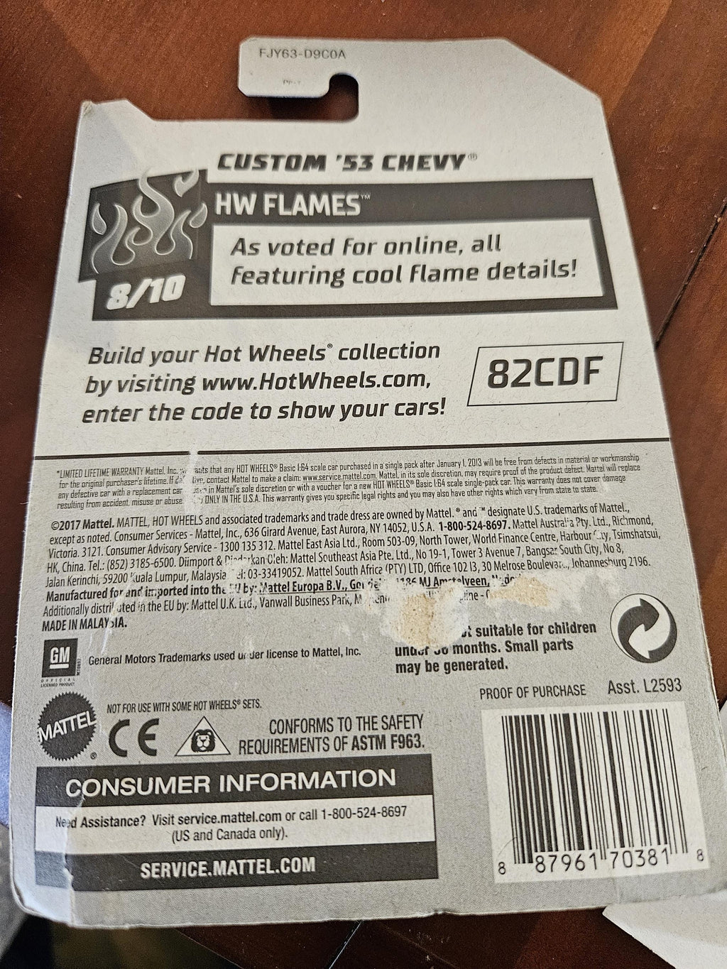 Hot Wheels '53 Chevy Custom Flames -- ITEM #2069