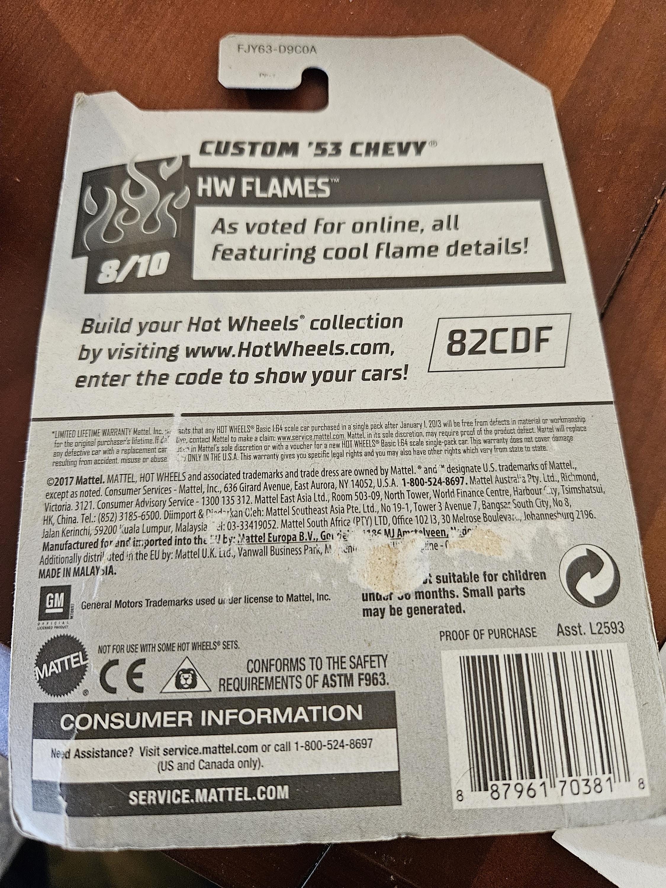 Hot Wheels '53 Chevy Custom Flames -- ITEM #2069