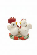 Vintage Ceramic Salt & Pepper Shakers Roster and Hen Nestled in Basket - ITEM #2302
