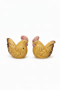 Vintage 1960's Japan sitting Chickens Salt & Pepper Shakers -- ITEM #2303