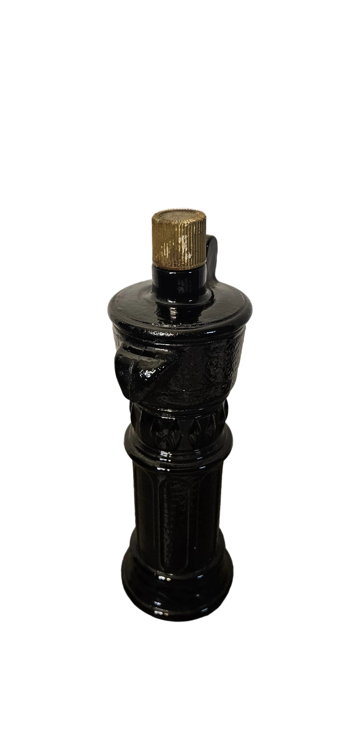 Vintage Avon Water Pump Decanter 1970s Dark Amber Glass 8" Wild Country-ITEM #2309
