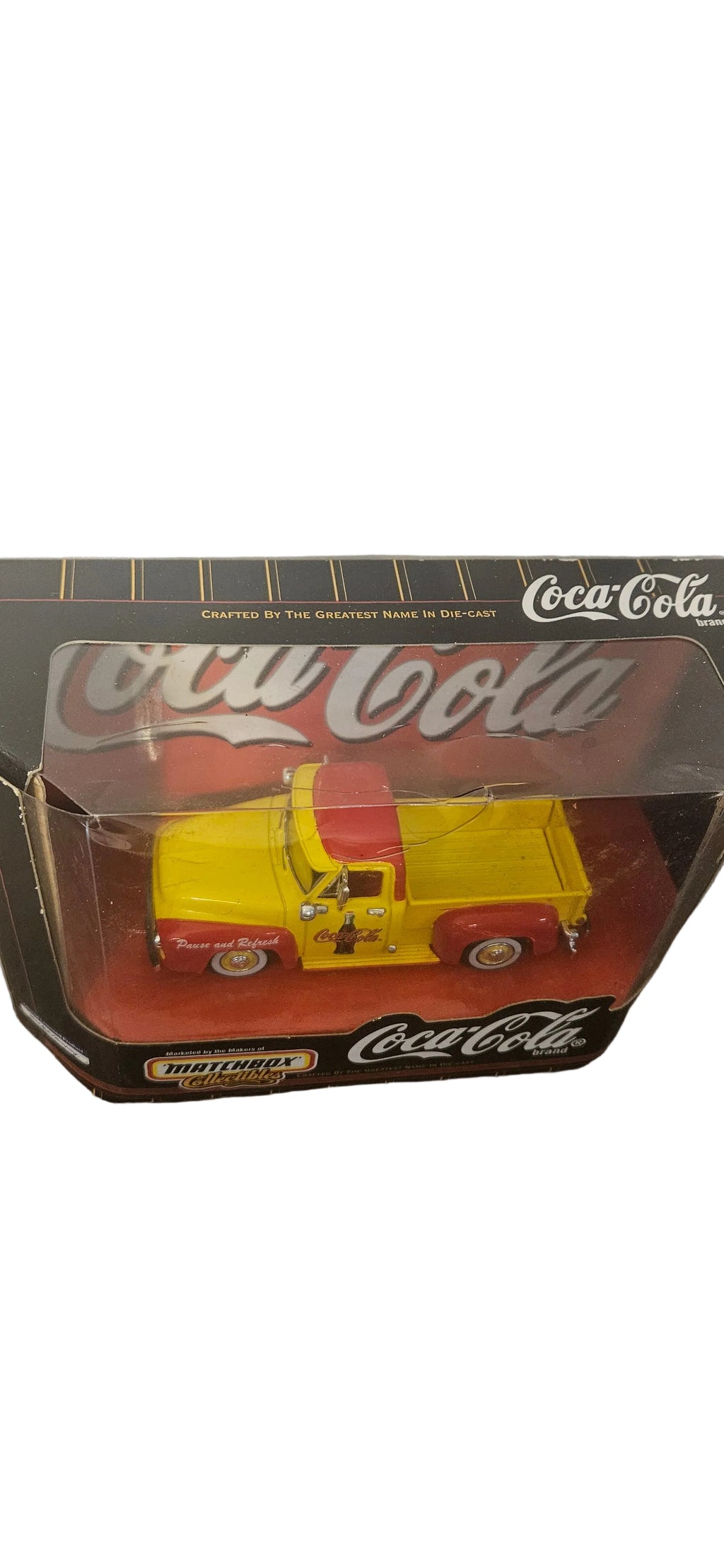 1955 Ford Coke Truck - Yellow/Red Pause and Refresh - 1998 - 1:43 - NIB -- ITEM #2459