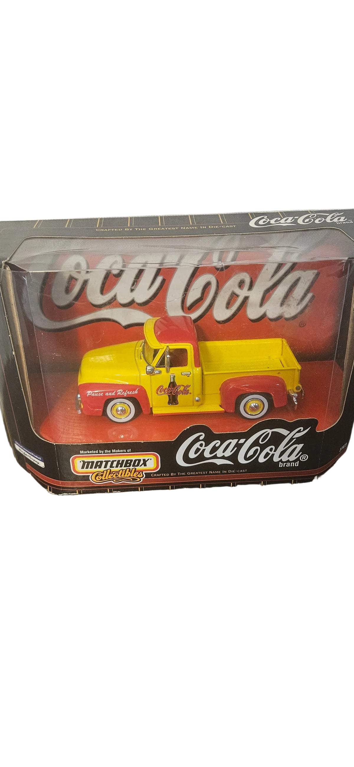 1955 Ford Coke Truck - Yellow/Red Pause and Refresh - 1998 - 1:43 - NIB -- ITEM #2459