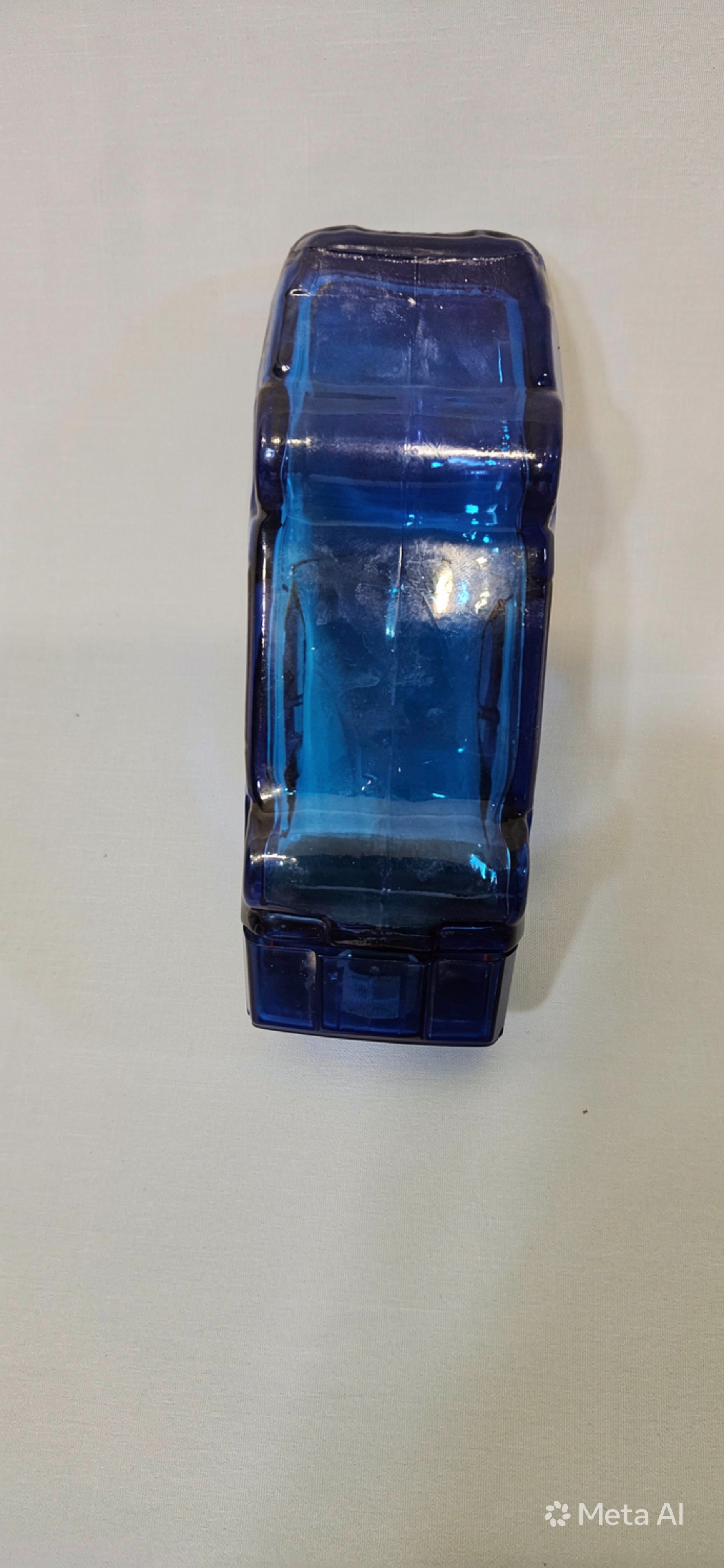 Vintage 1970s Avon Stock Car Racer Decanter Dodge Charger Daytona NASCAR Blue Glass #2298