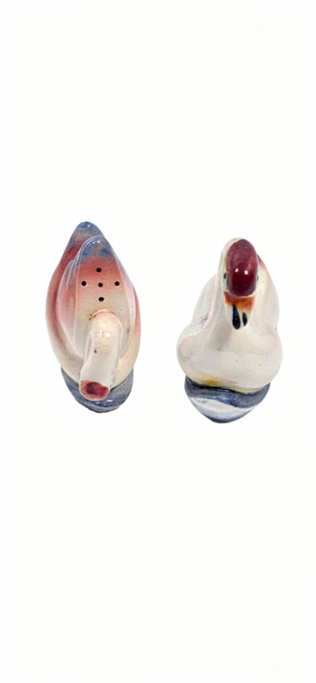 Vintage Japan Ceramic Swan  Salt & Pepper Shakers -- ITEM #2301