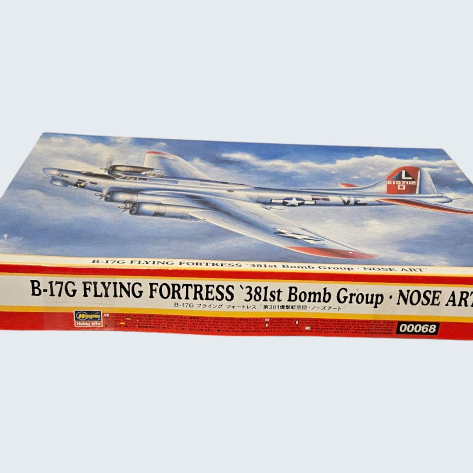 Model Airplane by Hasegawa B17G Flying Fortress.381st Bomb Group.  -- ITEM #4060