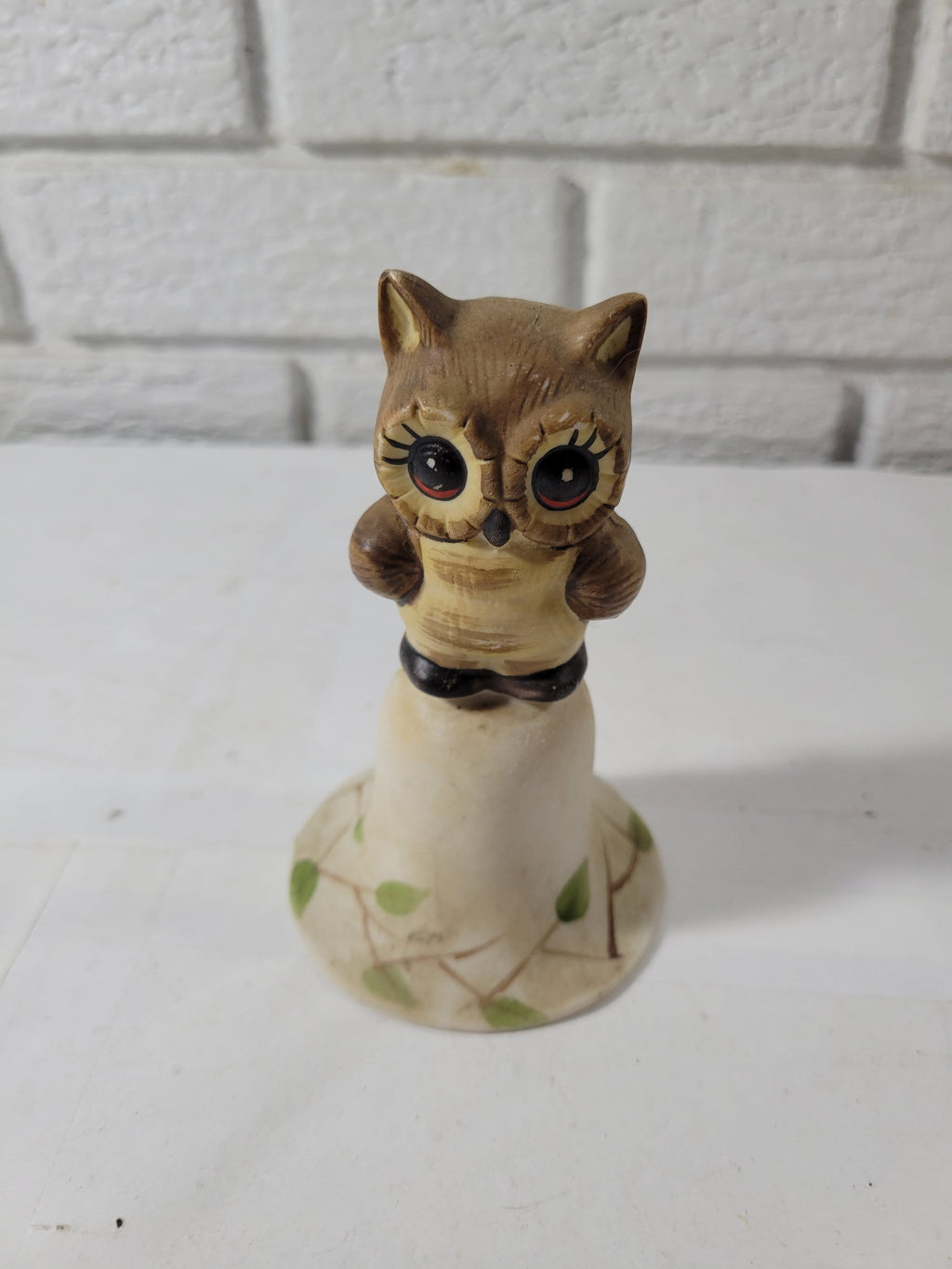 Vintage Lego Porcelain Ceramic Owl Bell  -- ITEM #519