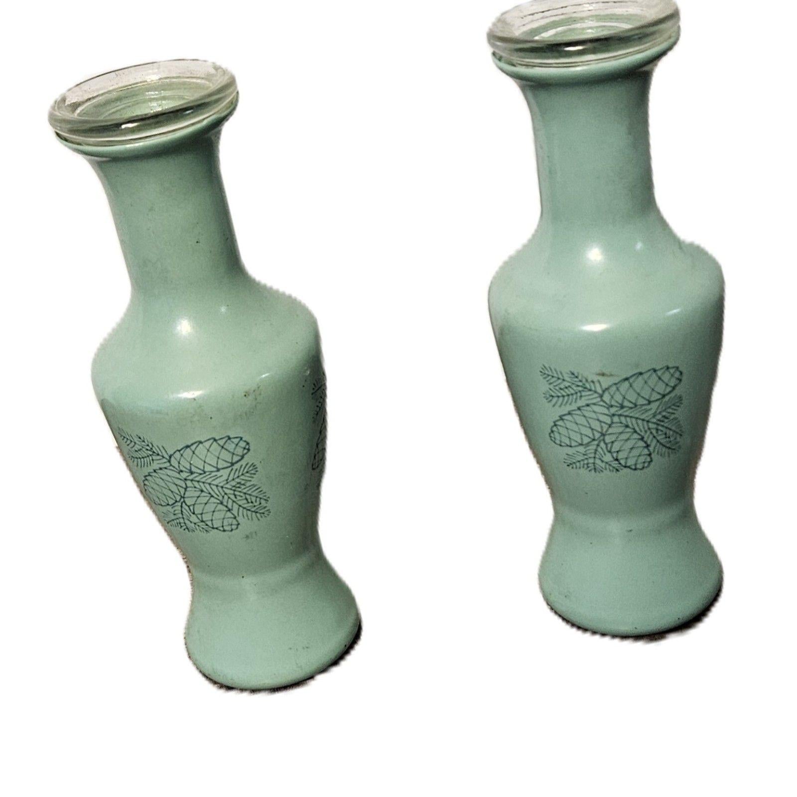 Wheaton Industries Mint Green Mini Vases -- ITEM #3432