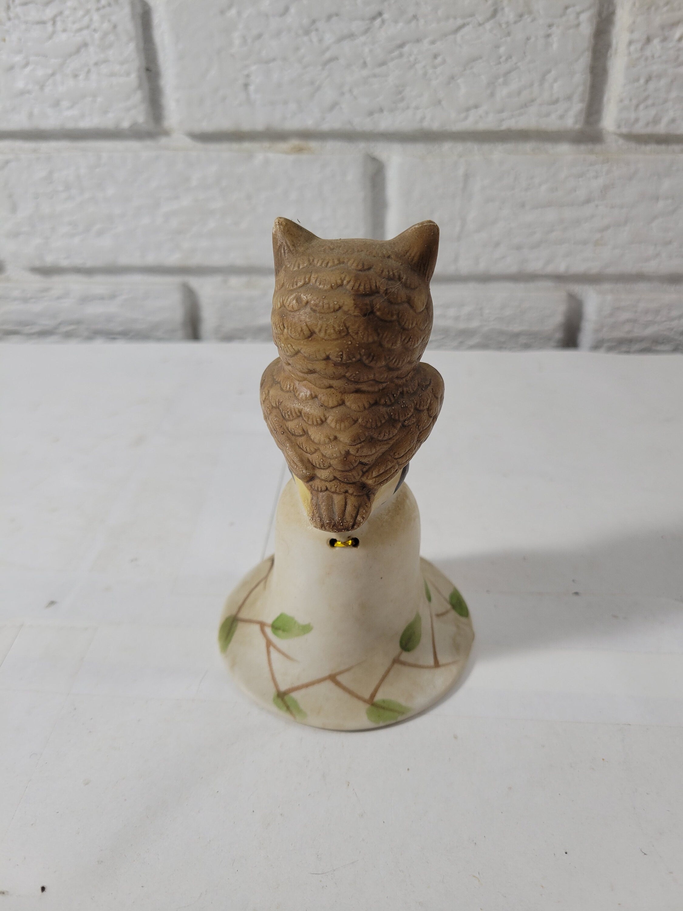 Vintage Lego Porcelain Ceramic Owl Bell  -- ITEM #519