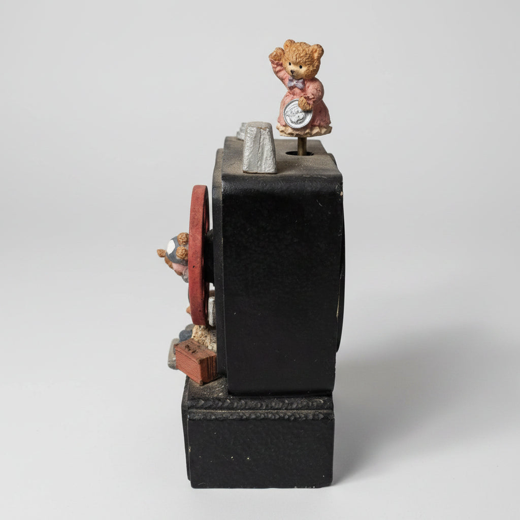 Musical Wind Up Bear Rotary Phone Automations.  ITEM #1933