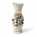 Sophia-Ann Floral Vase White with Pink 3D Flowers --ITEM #3537