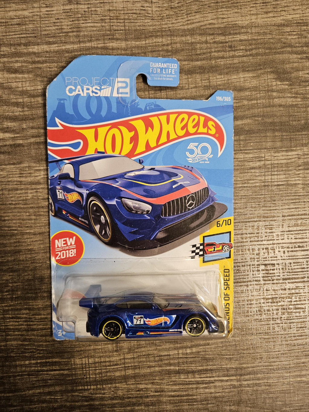 Hot Wheels 50th Anniversary; '16 Mercedes-AMG GT3 Legends of Speed -- ITEM #2078
