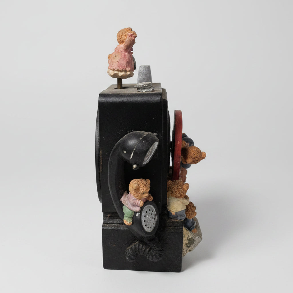 Musical Wind Up Bear Rotary Phone Automations.  ITEM #1933