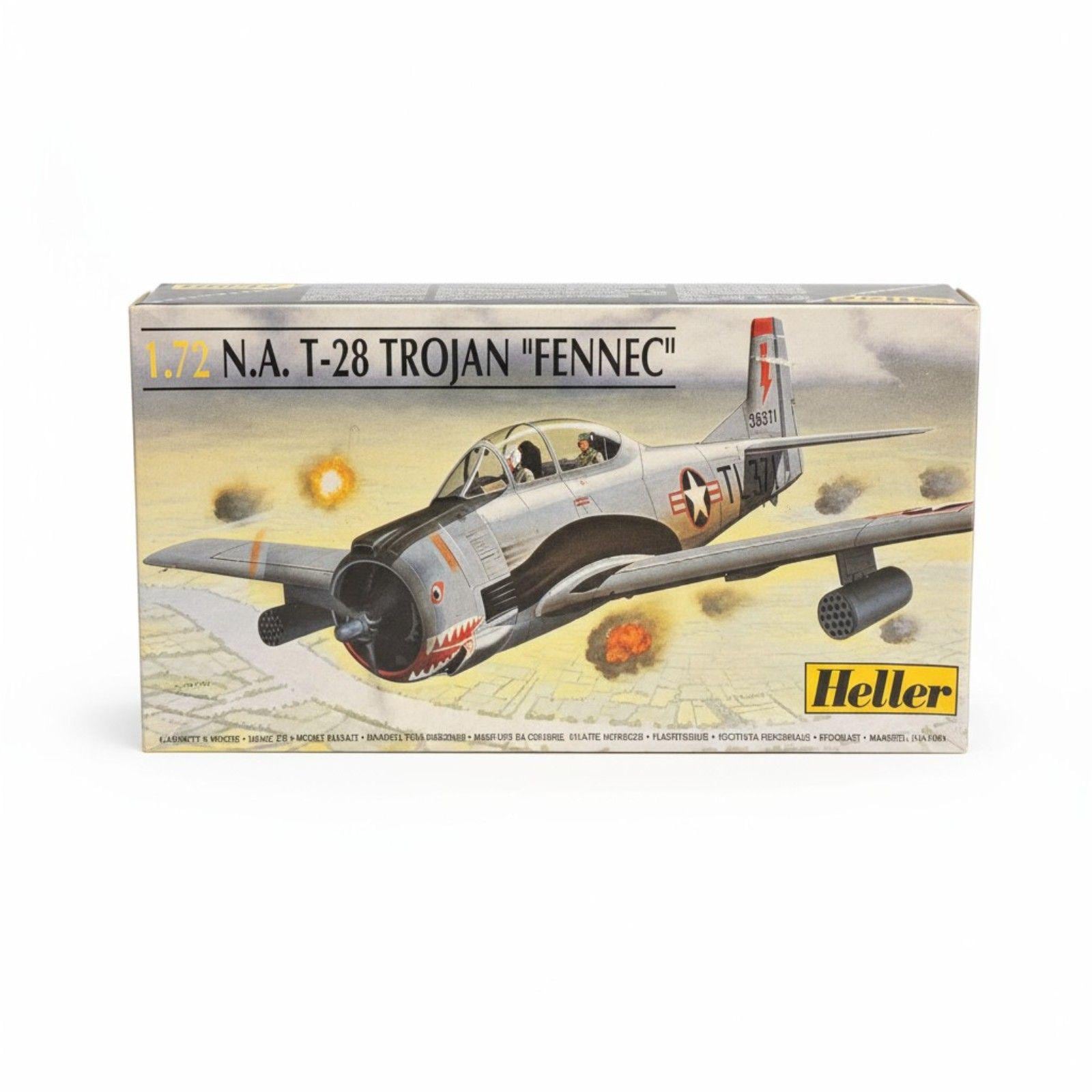 T-28 Trojan "Fennec" 1/72 Scale Model Plane by Heller, N.A. -- ITEM #3355
