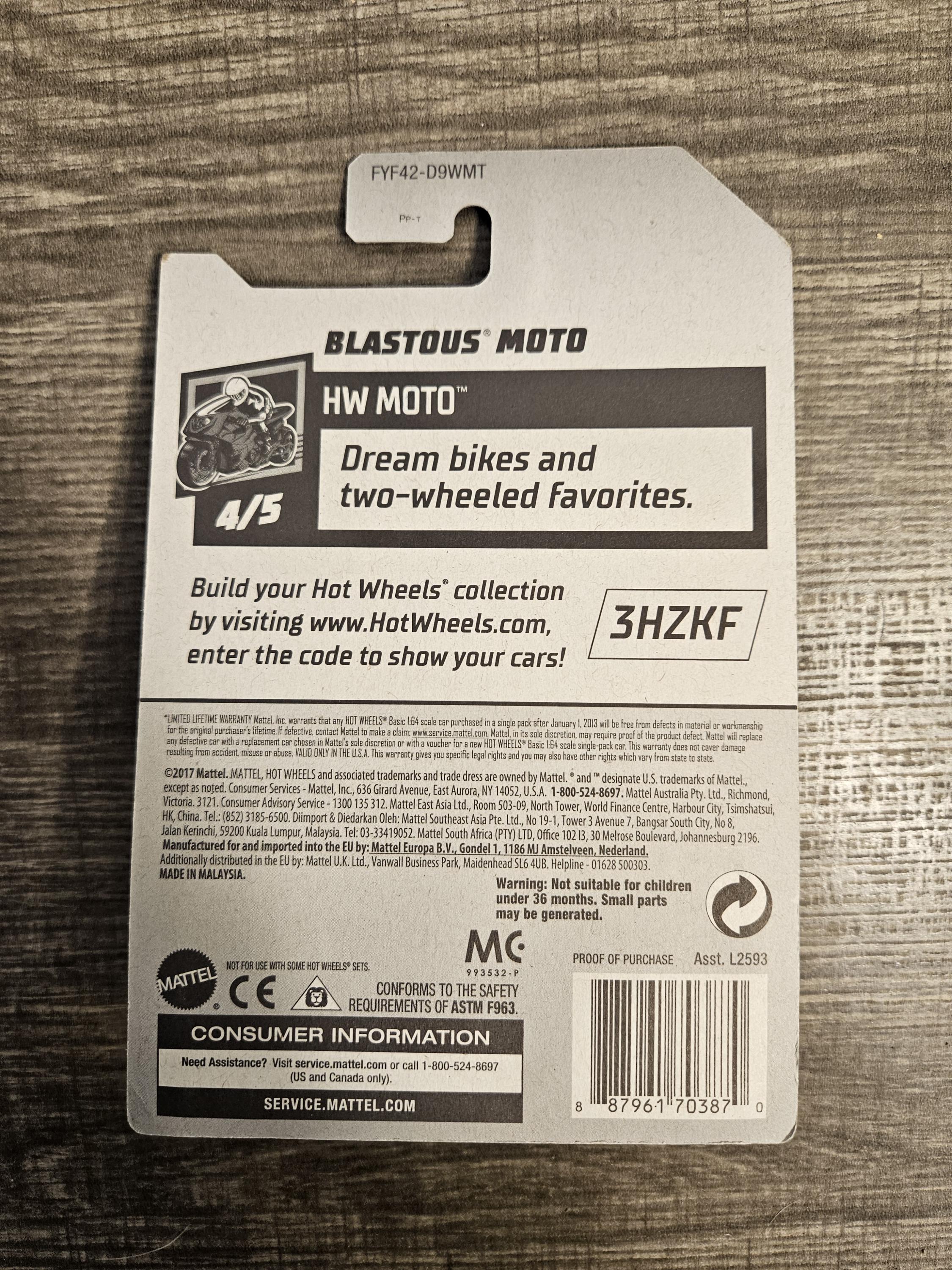 Hot Wheels - Blastous Moto - HW Moto -- ITEM #2088