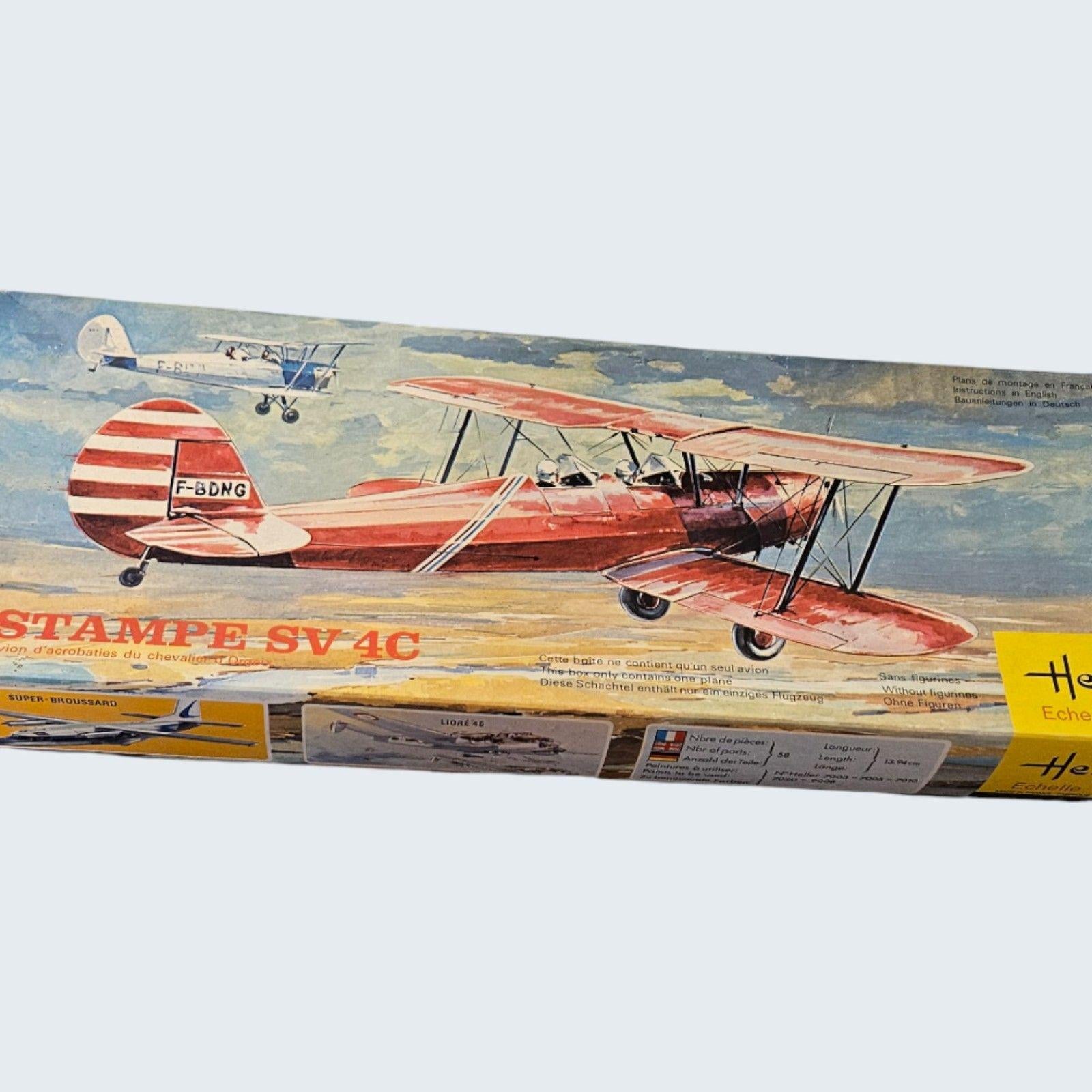 Model Airplane by Heller Stampe SV4C -- ITEM #4054