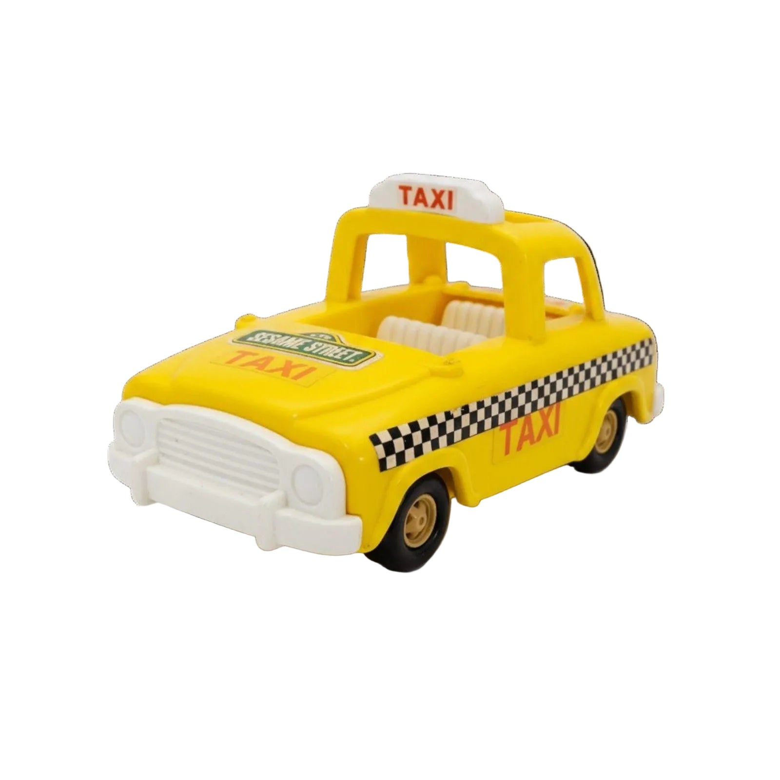 Vintage Playskool Sesame Street Taxi Toy -- ITEM #3359