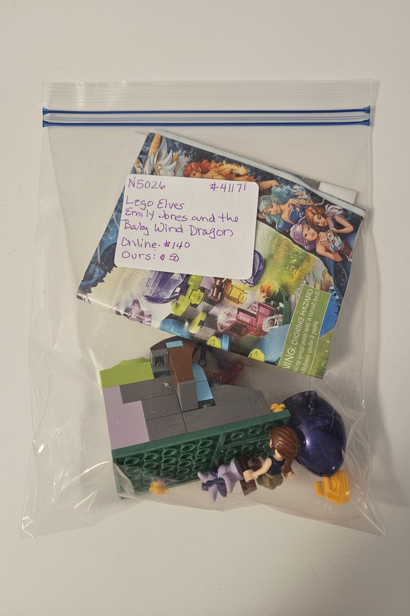 Lego Elves #41171 Emily Jones and the Baby Wind Dragon.  ITEM #1884