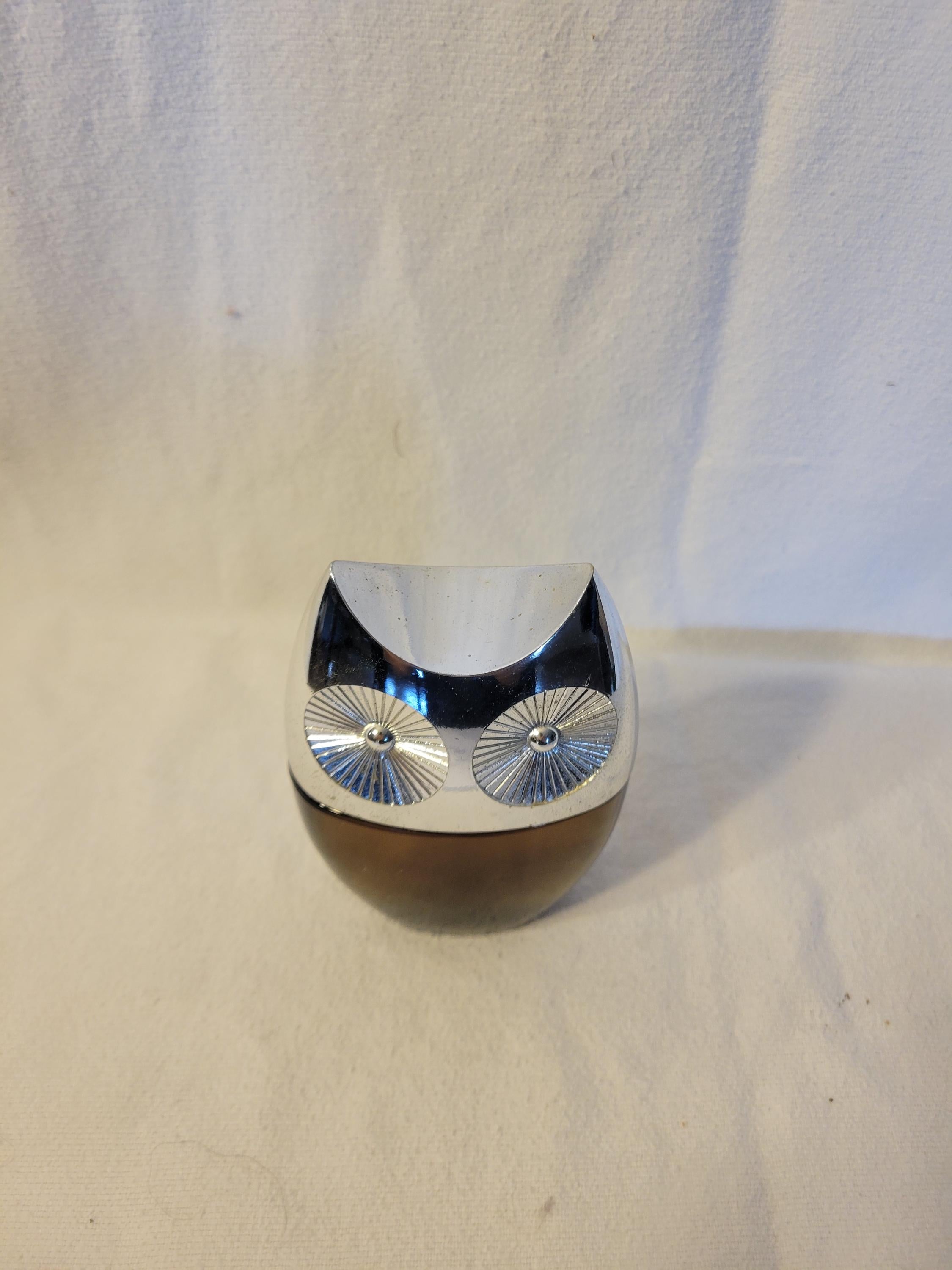 Avon Owl Leather Aftershave Glass Decanter -- ITEM #1576