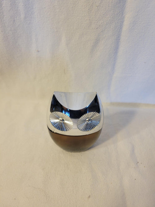 Avon Owl Leather Aftershave Glass Decanter -- ITEM #1576