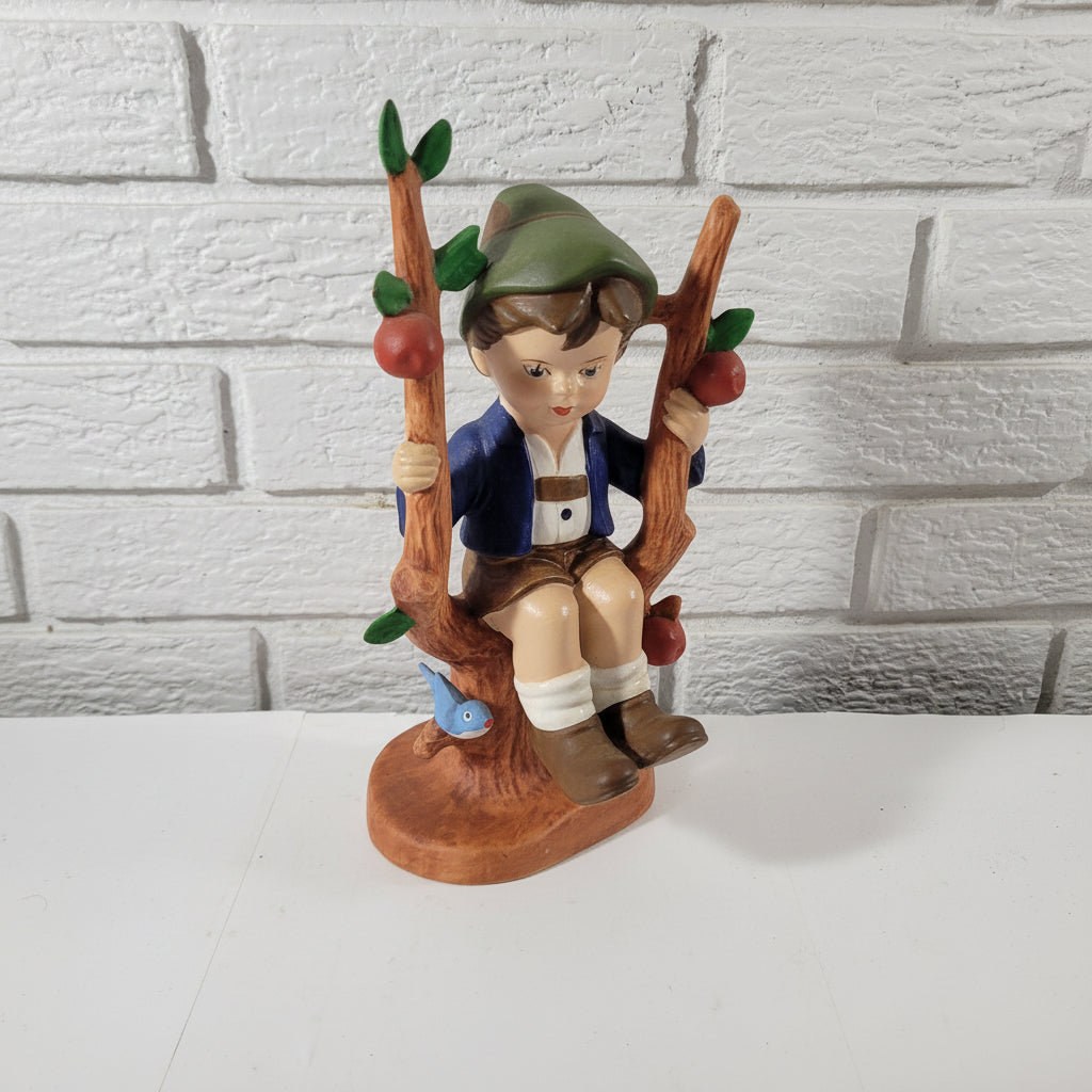 VINTAGE Bradford Hummel Style Boy in Apple Tree. #1285