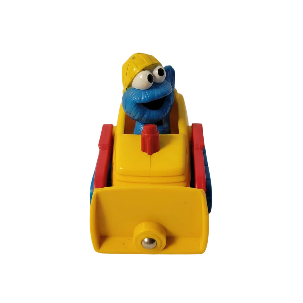 Vintage Sesame Street Cookie Monster Bull Dozer = ITEM #1600