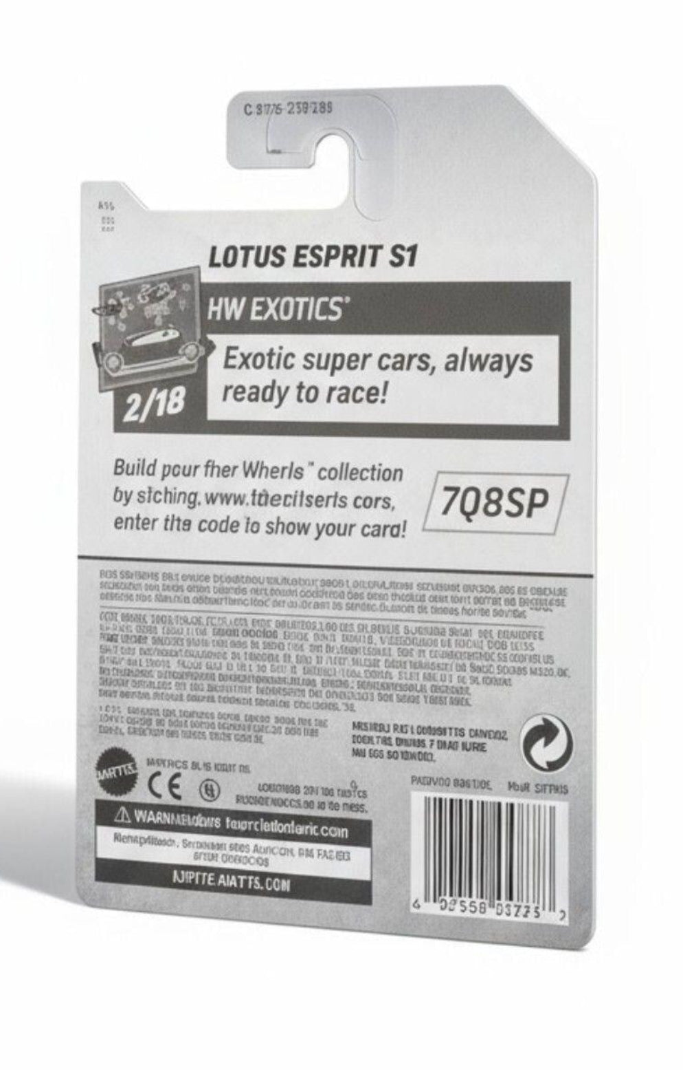 Hot Wheels 50th Anniversary HW Exotics Lotus Esprit 51 -- ITEM #2129