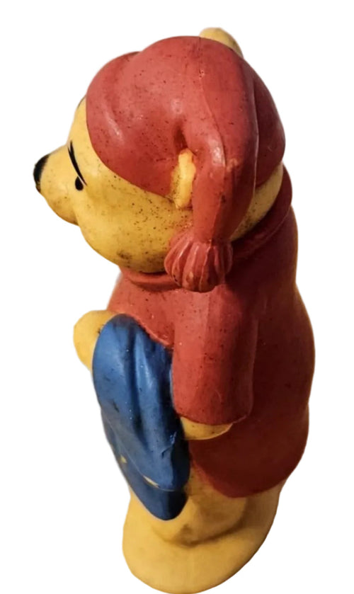 Disney Winnie the Pooh Figure Dressed in nightgown and cap, toothbrush in hand.   ITEM #1917