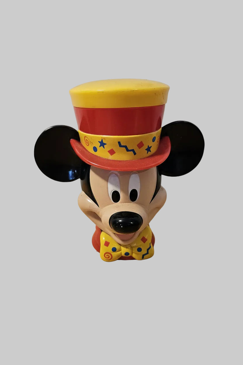 Vintage Mickey Mouse Disney on Ice Plastic Mug with lid.   ITEM #1929
