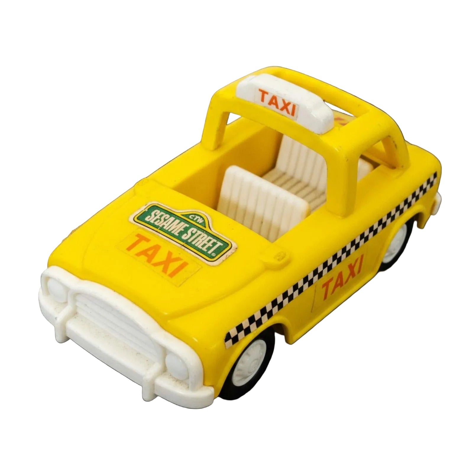Vintage Playskool Sesame Street Taxi Toy -- ITEM #3359