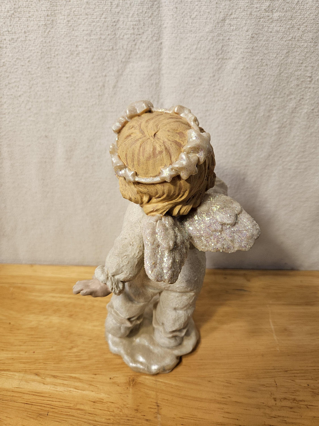 Vintage Snowy Angel Cherub Figurine--ITEM #1934
