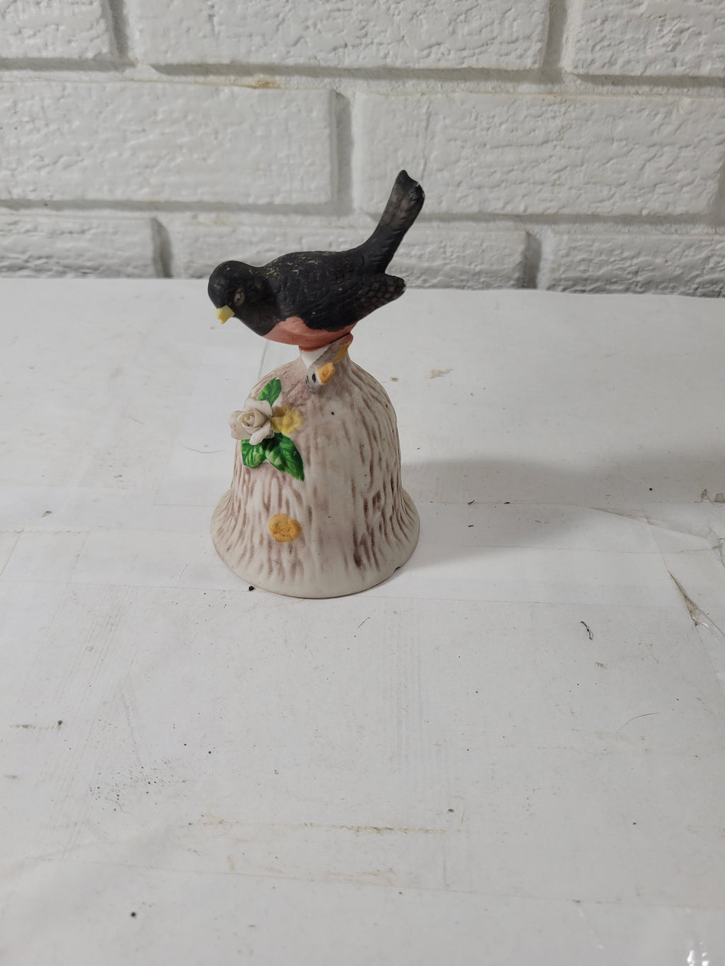 Vintage Porcelain Bird on a bell -- ITEM #518