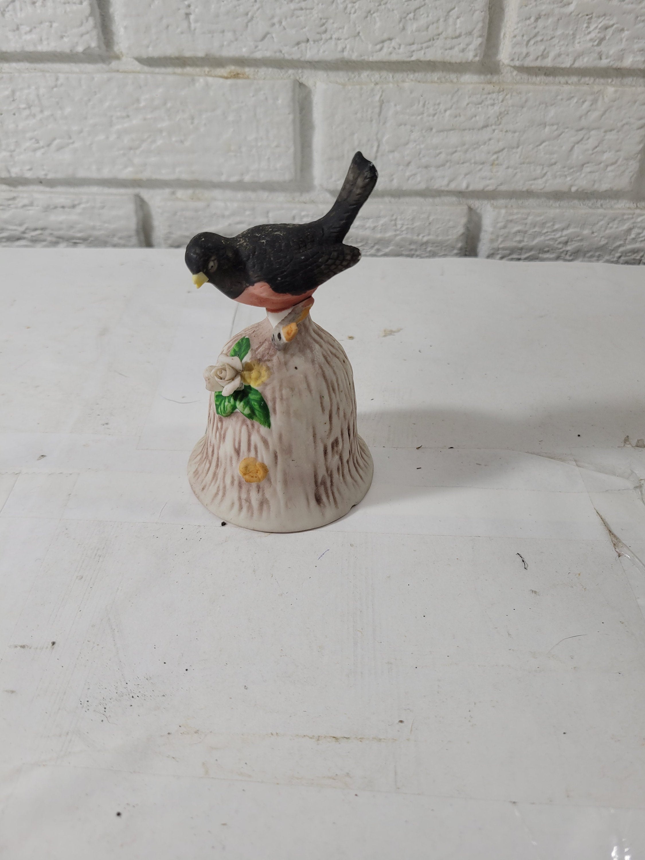 Vintage Porcelain Bird on a bell -- ITEM #518