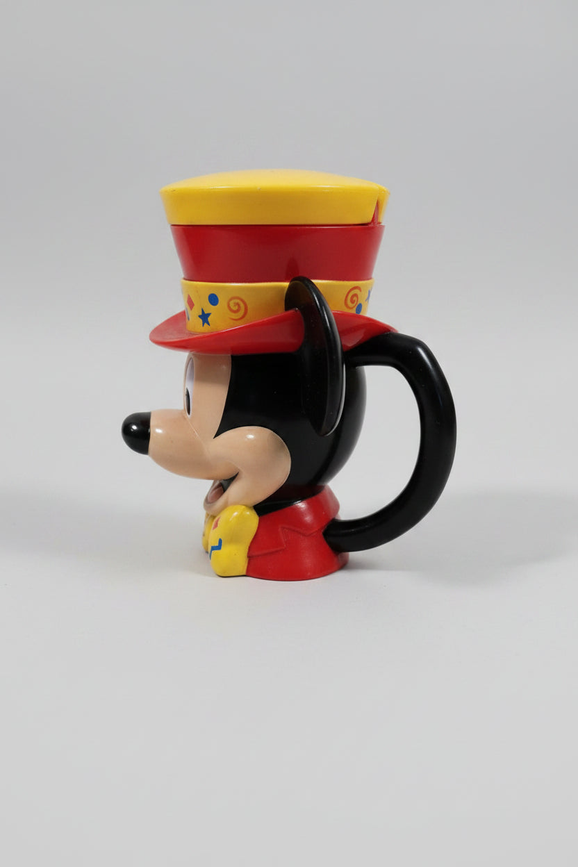 Vintage Mickey Mouse Disney on Ice Plastic Mug with lid.   ITEM #1929