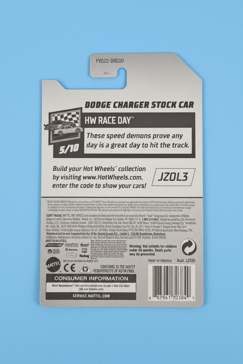 Hot Wheels Dodge Charger Stock Car; HW Race Day -- ITEM #2076