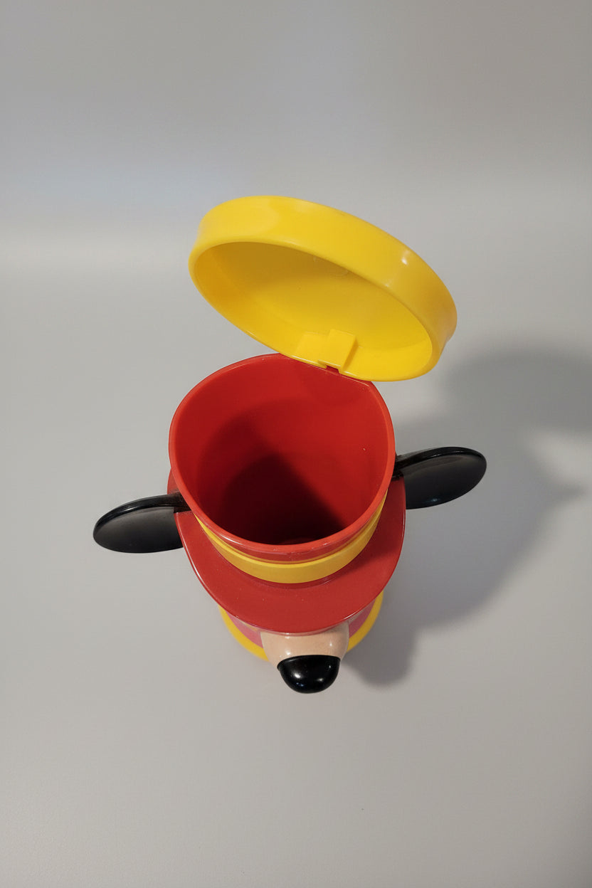 Vintage Mickey Mouse Disney on Ice Plastic Mug with lid.   ITEM #1929