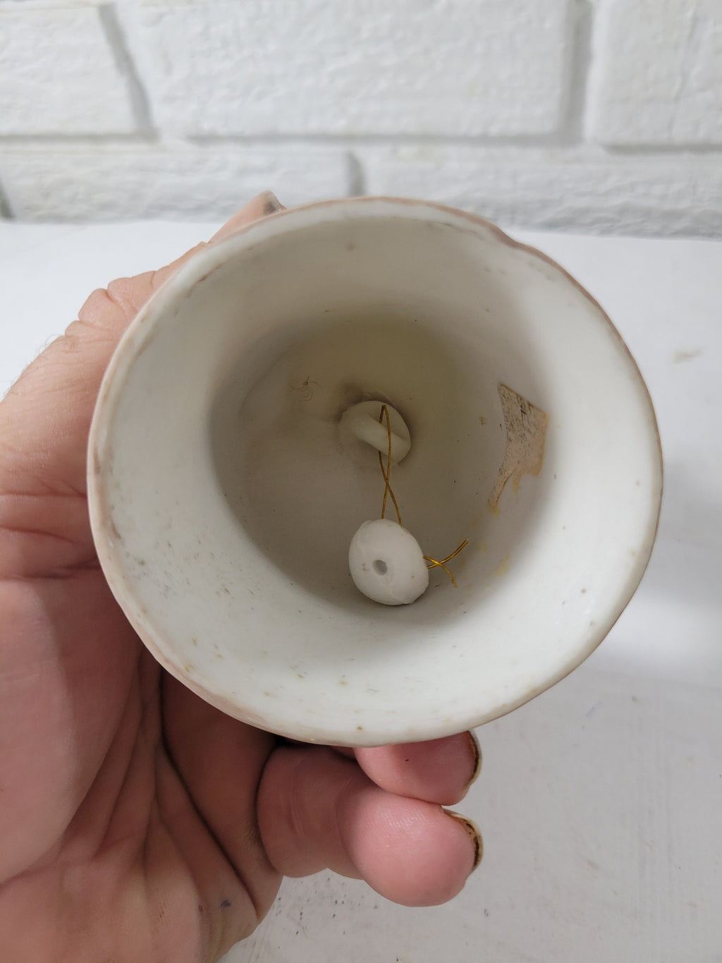 Vintage Porcelain Bird on a bell -- ITEM #518