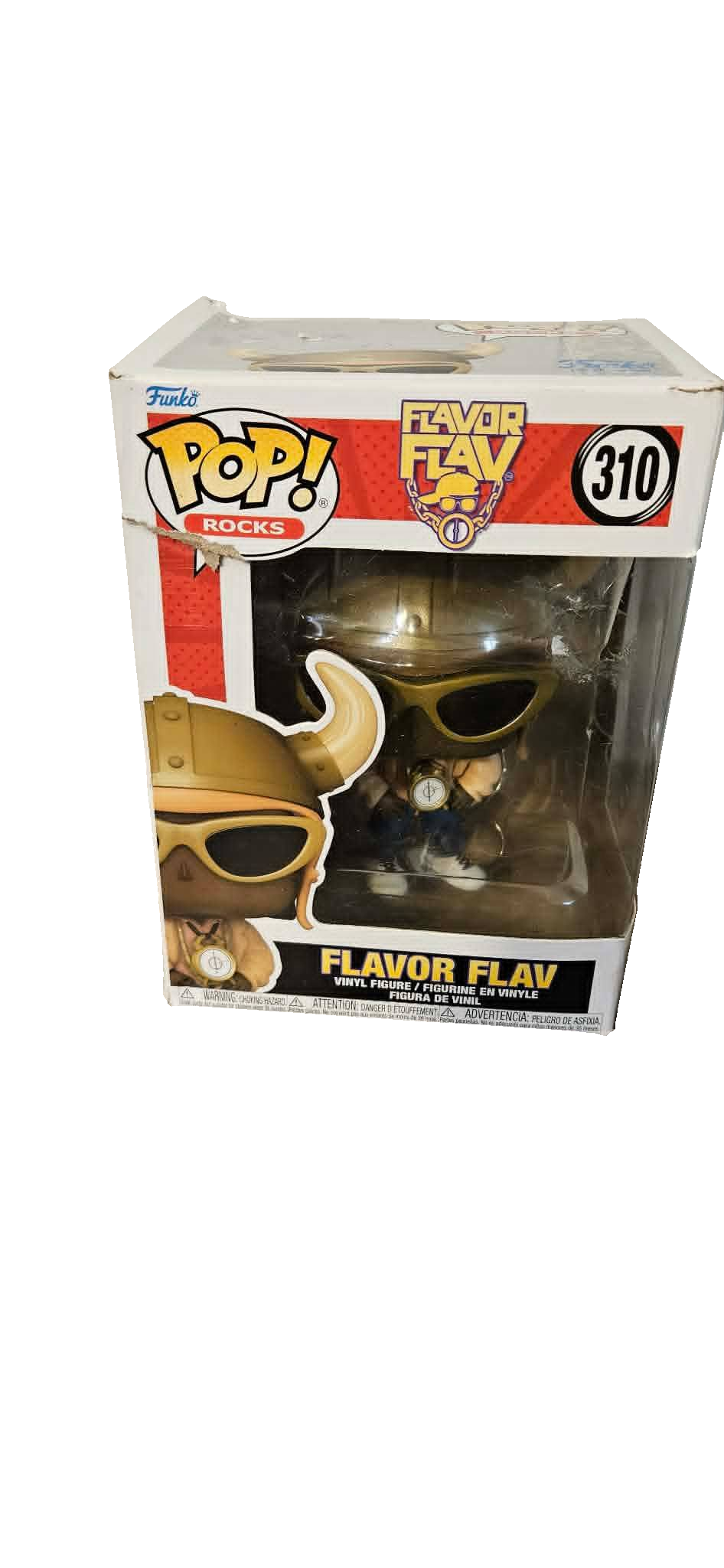 Funko Pop! Rocks Flavor Flav #310 Vinyl Figure Viking Helmet New in Box - Box Damage -- ITEM #2456