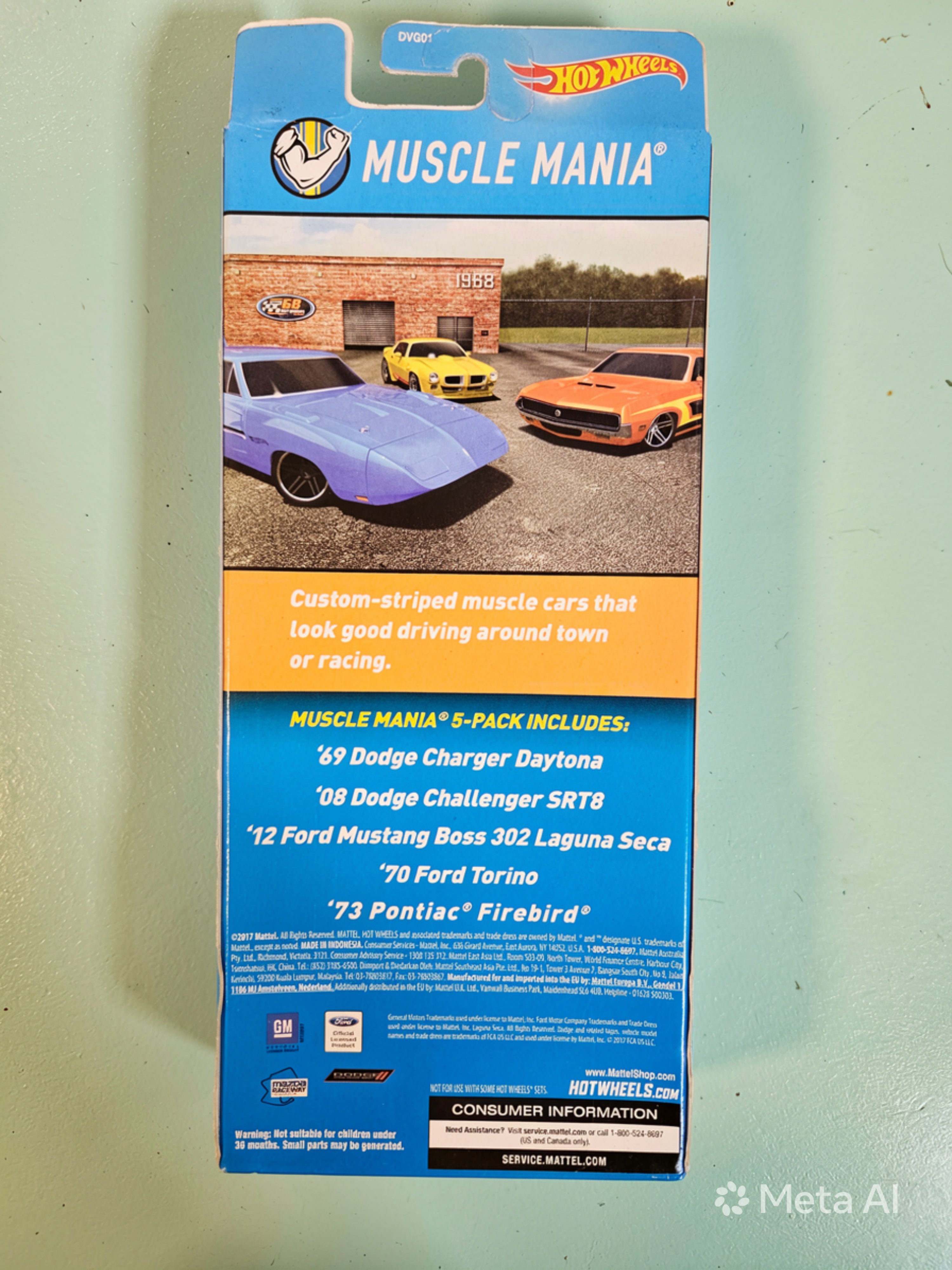 The Muscle Mania 5 Car Gift Pack -- ITEM #2192