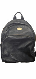 Authentic Michael Kors Abbey Medium Pebbled Leather Backpack – Black & Gold -ITEM #2397
