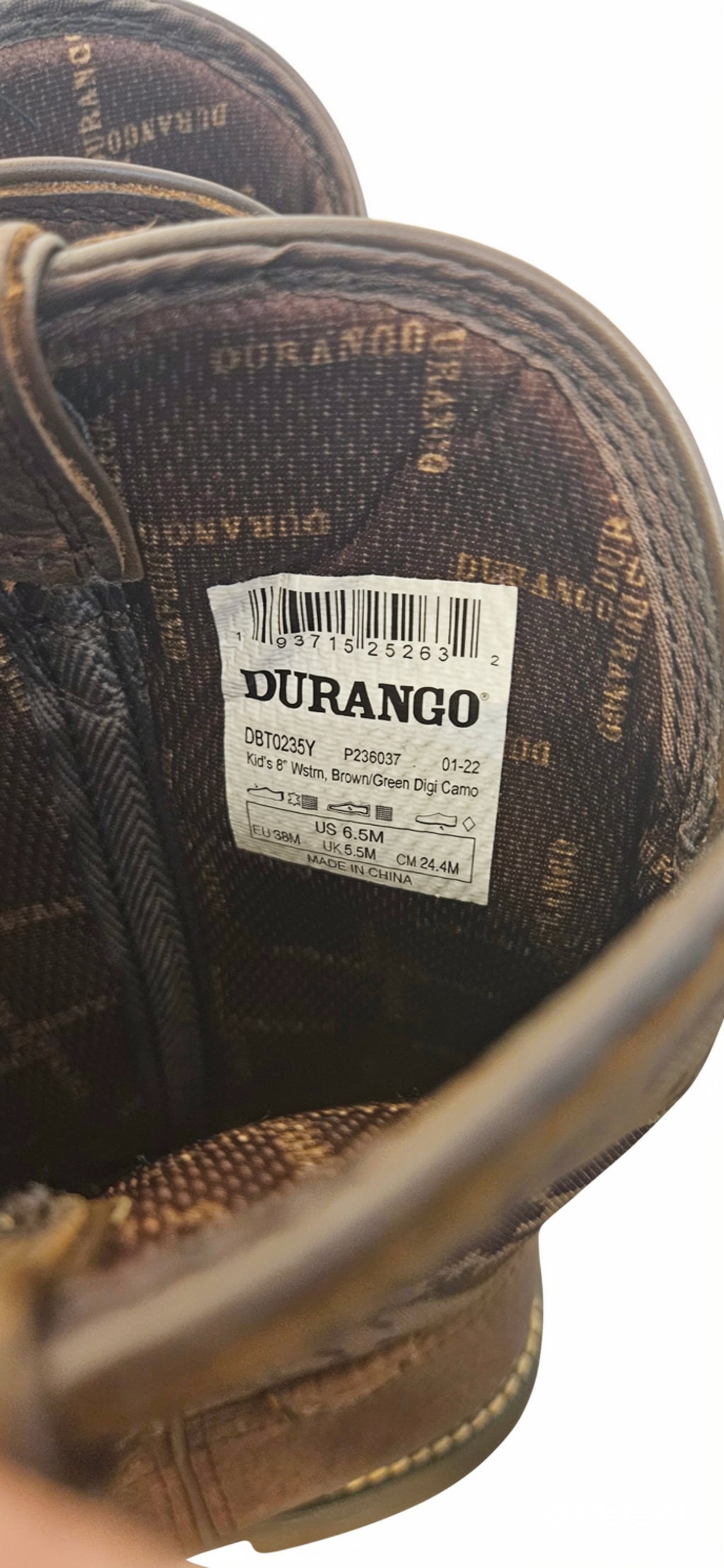 Durango Lil’ Durango Kids Western Boots - Size 6.5M  - ITEM #2399