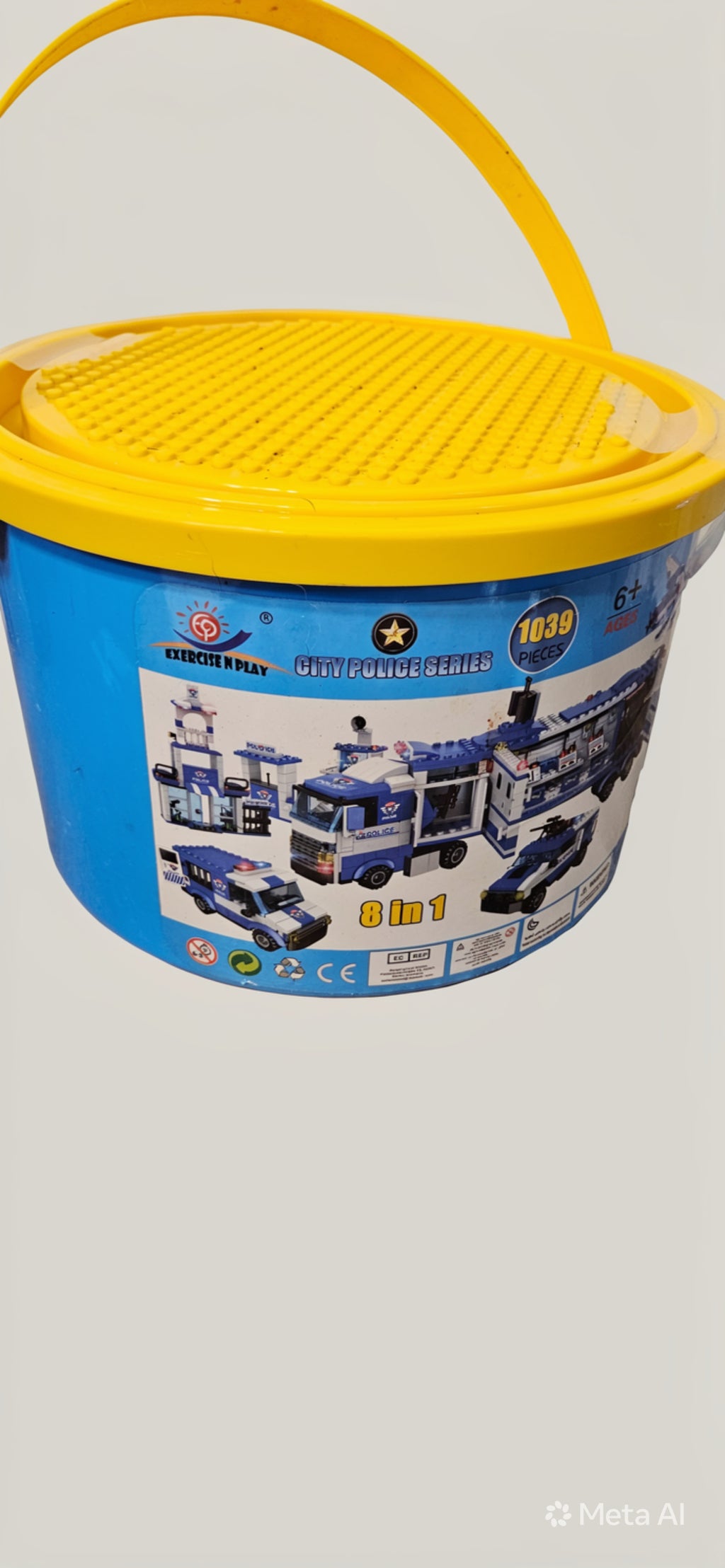 Exercise and Play City Police Series 8 in 1 Building Blocks Set - 1039 Pieces - New -- ITEM #2409