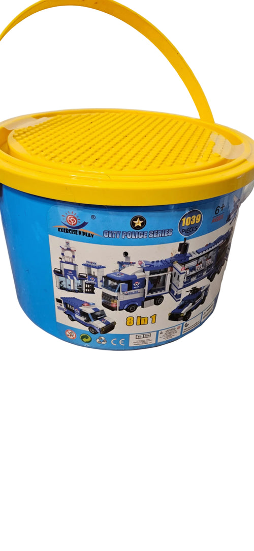 Exercise and Play City Police Series 8 in 1 Building Blocks Set - 1039 Pieces - New -- ITEM #2409