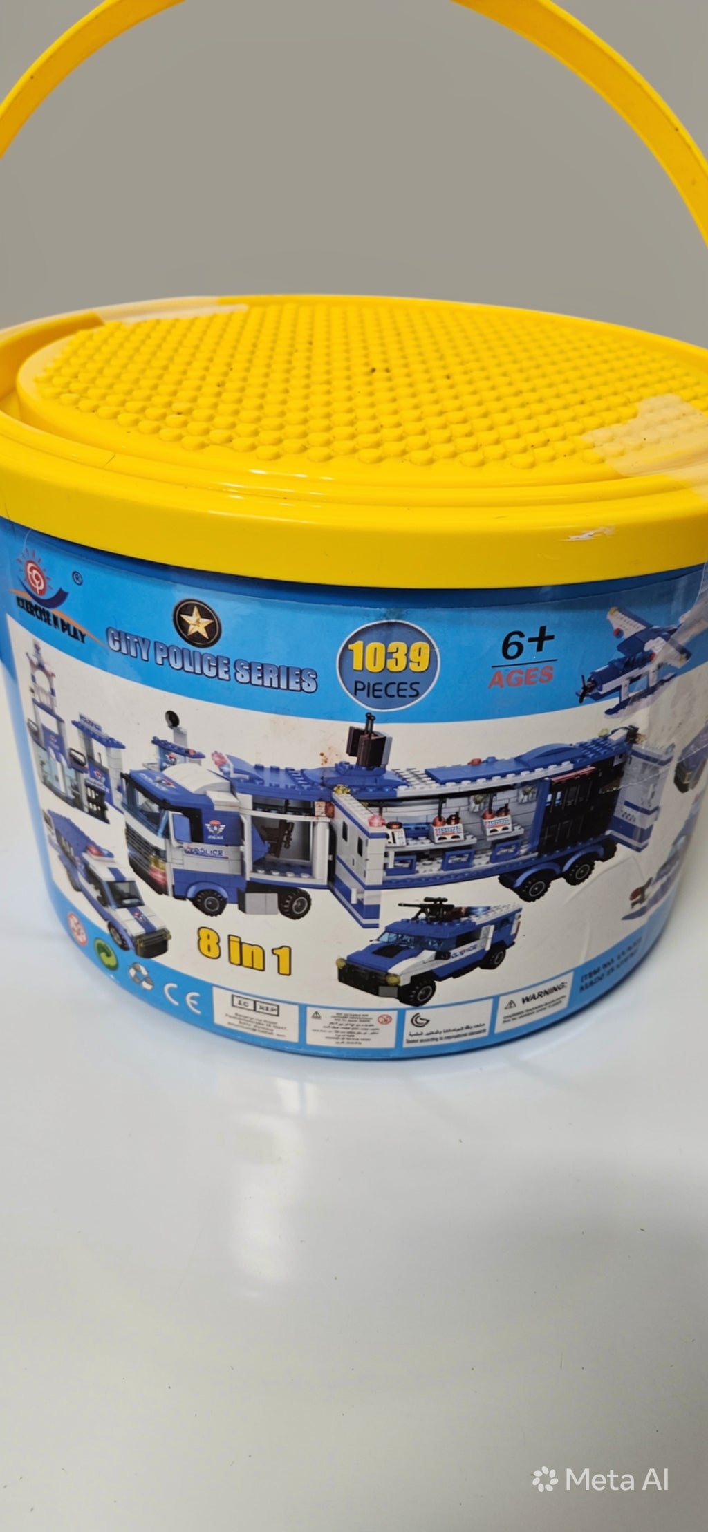 Exercise and Play City Police Series 8 in 1 Building Blocks Set - 1039 Pieces - New -- ITEM #2409