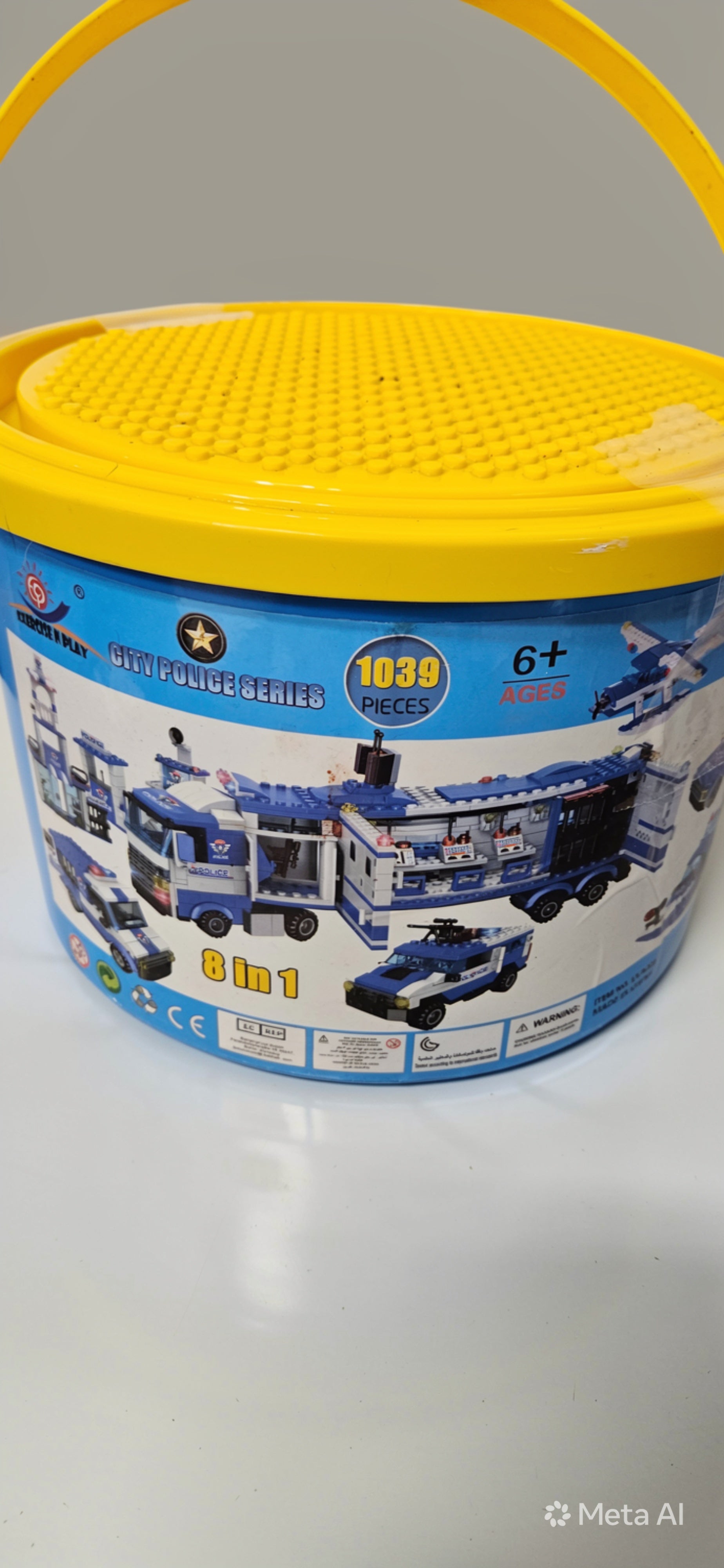 Exercise and Play City Police Series 8 in 1 Building Blocks Set - 1039 Pieces - New -- ITEM #2409