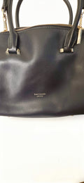 Spade New York Small Double Zip Satchel Crossbody Bag - Black Pebbled Leather - ITEM #2396